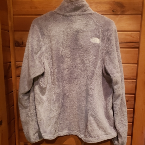 Fuzzy Gray full zip North Face - Picture 3 of 4